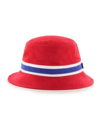 Men's Red New York Giants Striped Bucket Hat