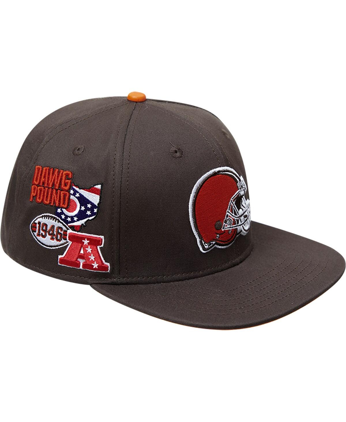 Shop Pro Standard Men's  Brown Cleveland Browns Hometown Snapback Hat