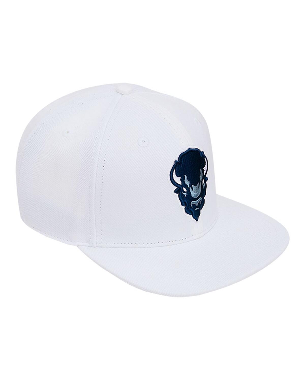 Shop Pro Standard Men's  White Howard Bison Mascot Evergreen Wool Snapback Hat