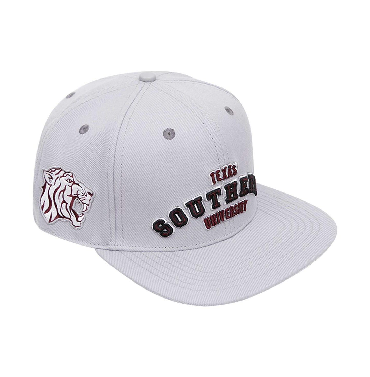 Мужская кепка Pro Standard Gray Texas Southern Tigers Evergreen Southern Snapback Hat — фото 1