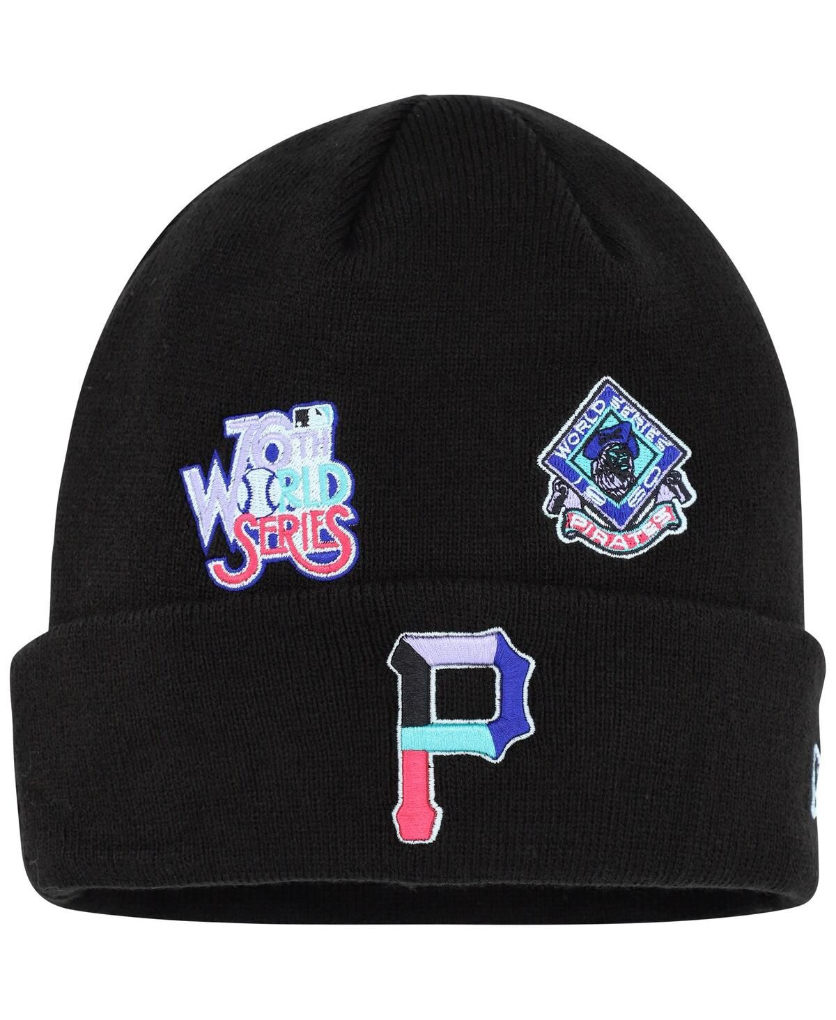 Черные мужские Питтсбург полярных сияний с манжетами вязаная шапка