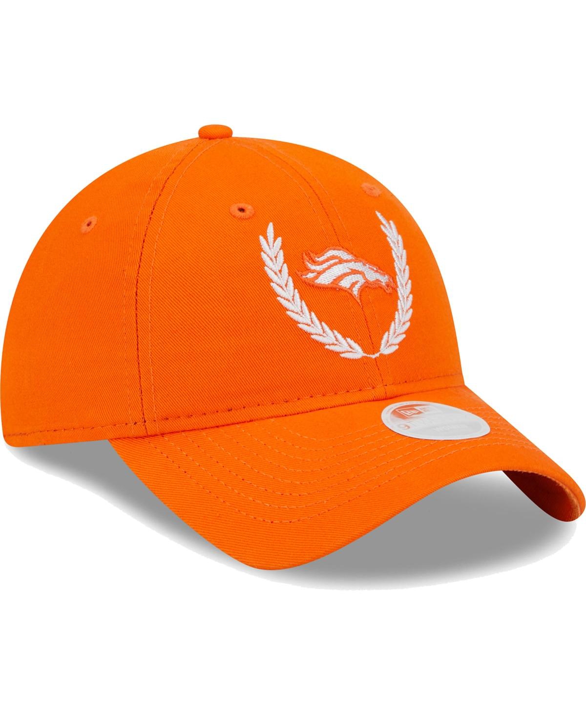 Women's New EraDenver Broncos Leaves 9TWENTY Adjustable Hat - Orange