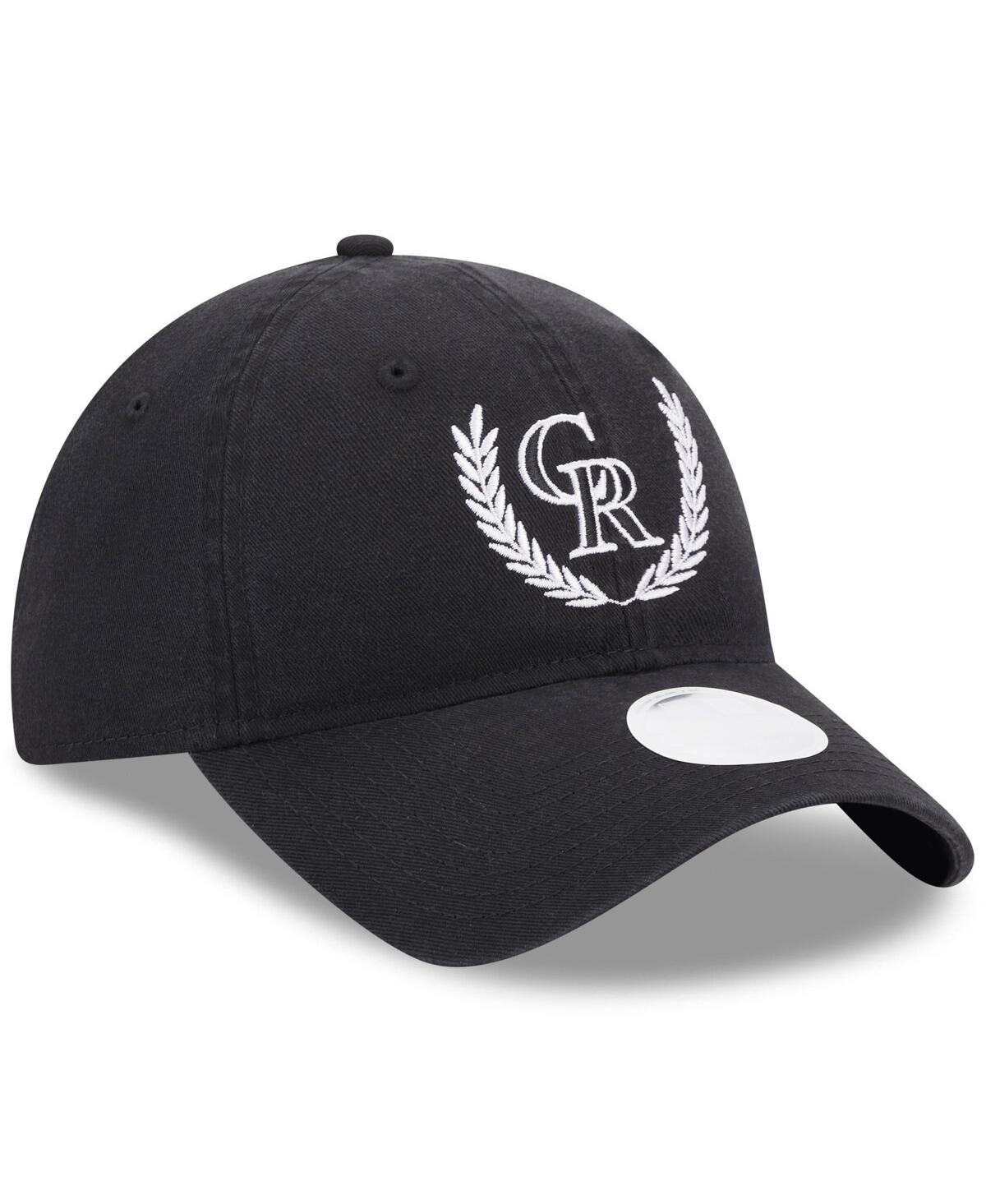 Women's New EraColorado Rockies Leaves 9TWENTY Adjustable Hat - Black