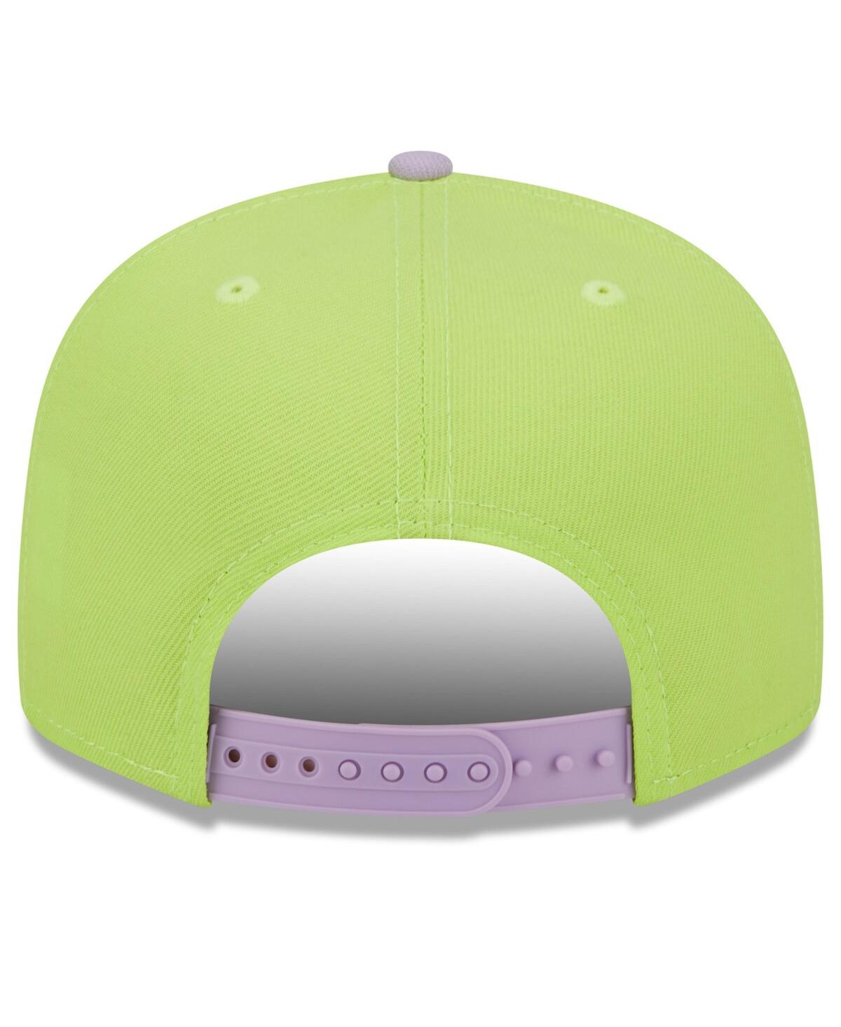 New Era Men's  Neon Green, Purple Chicago White Sox Spring Basic Two-tone 9fifty Snapback Hat In Neon Green,purple