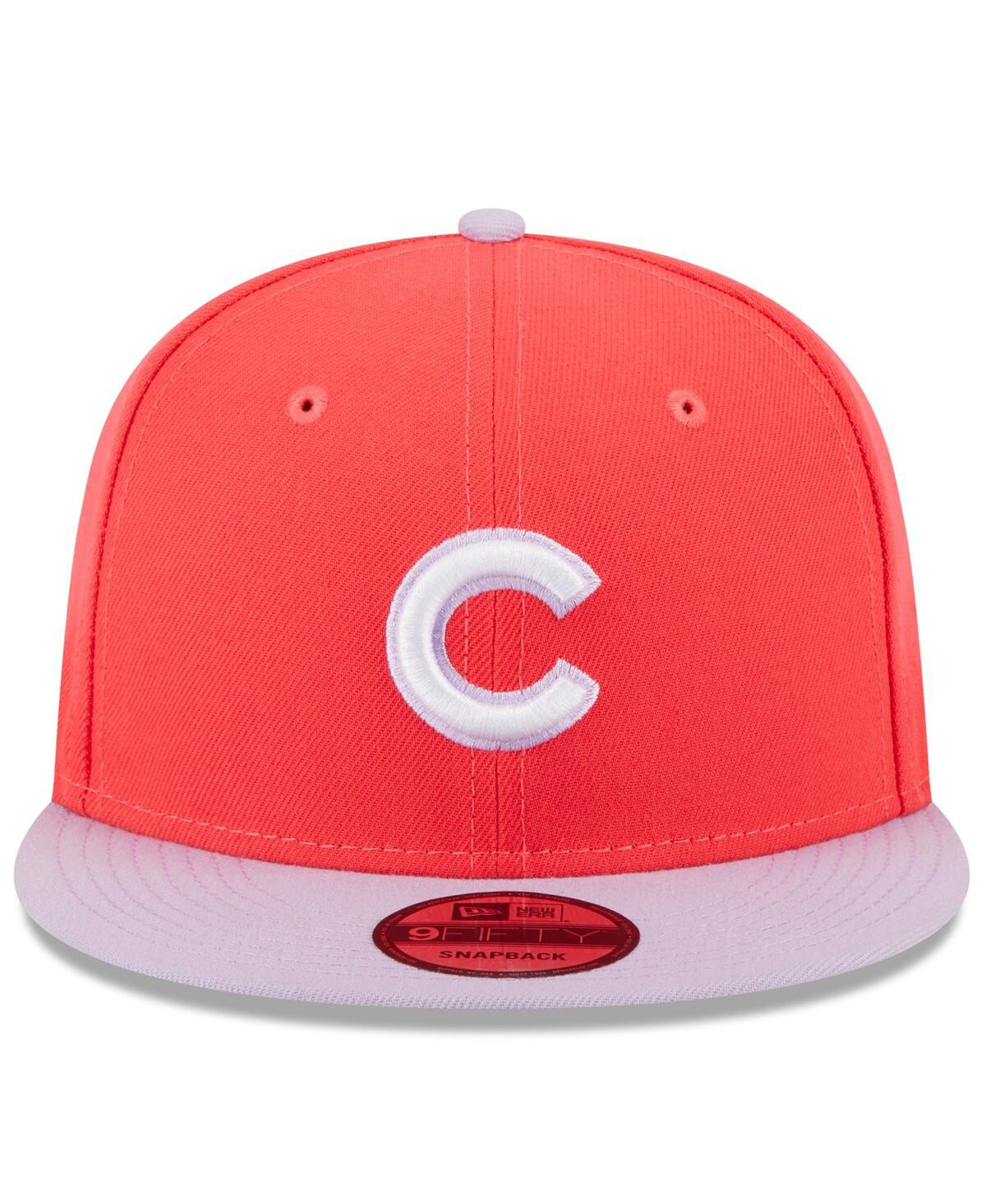 New Era Men's  Red, Purple Chicago Cubs Spring Basic Two-tone 9fifty Snapback Hat In Red,purple