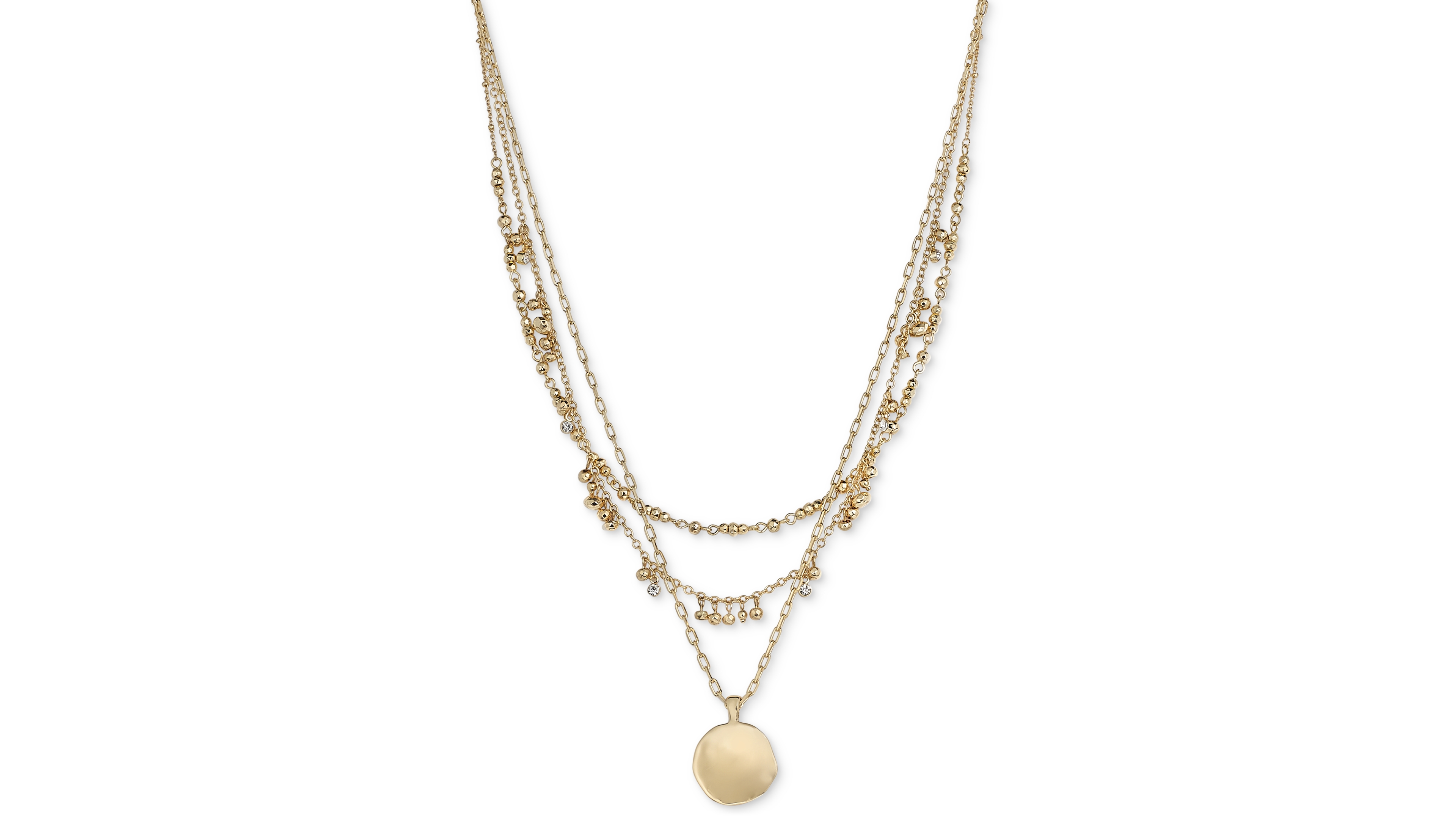 Style & Co Layered Beaded Pendant Necklace, Macy's Exclusive