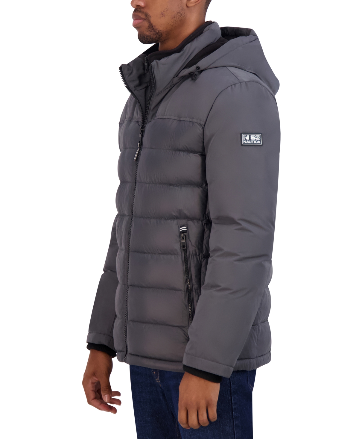 Nautica Men's Mixed Media Puffer Jacket