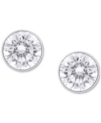 Diamond Prongless Stud Earrings (1/3 ct. t.w.) in 14k White Gold