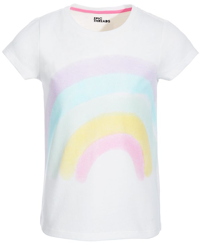 Girls rainbow best sale shirt