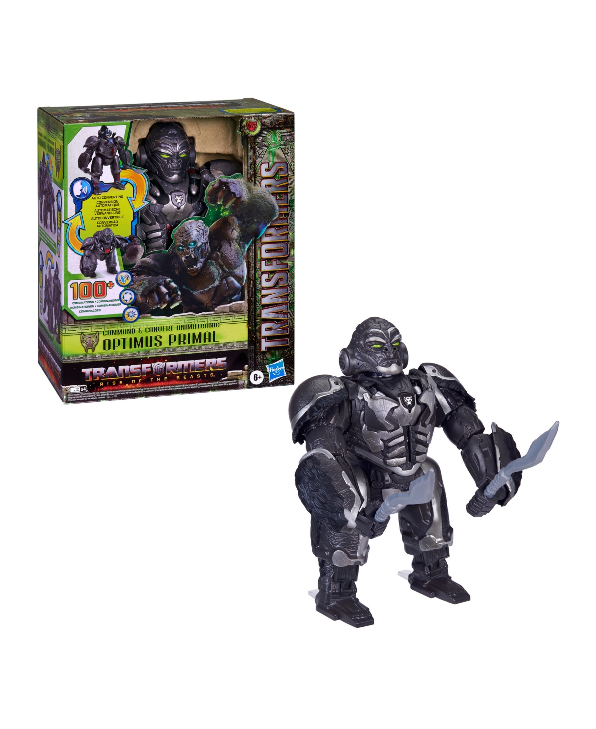 Transformers : Rise Of The Beasts Command & Convert Animatronic Optimus Primal In No Color