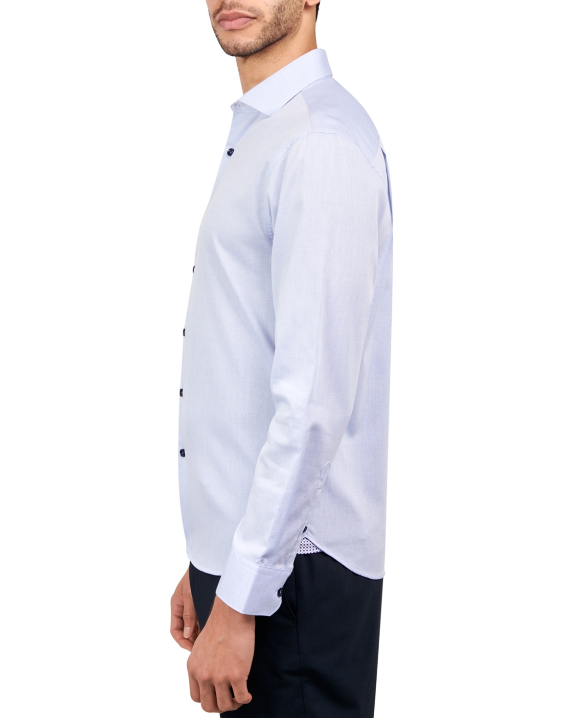 Michelsons of London Men's Regular-Fit Gingham Dot Dress Shirt