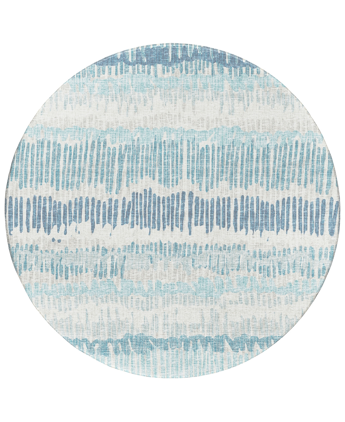 Addison Rylee Outdoor Washable ARY34 8' x 8' Round Area Rug - Blue