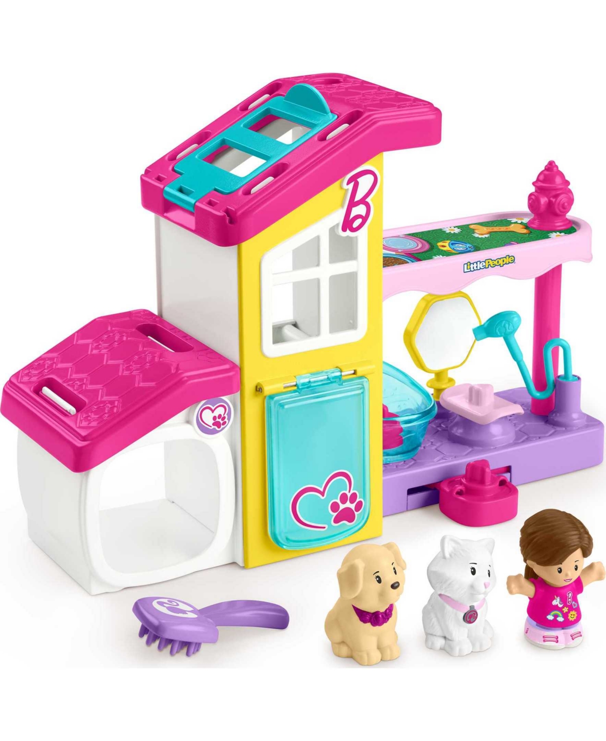 Fisher Price Babies' Little People Barbie Play And Care Pet Spa Musical Toddler Playset, Set In Multi-color