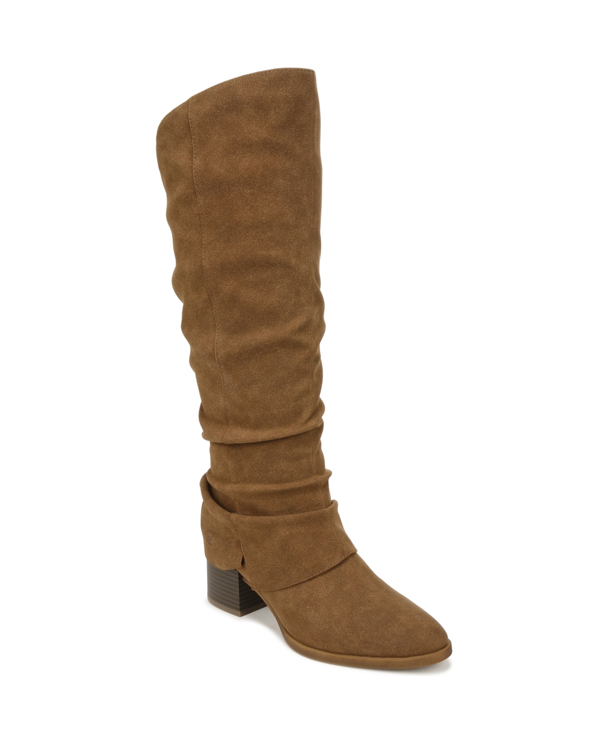 Delilah Knee High Boots - Beige Faux Leather