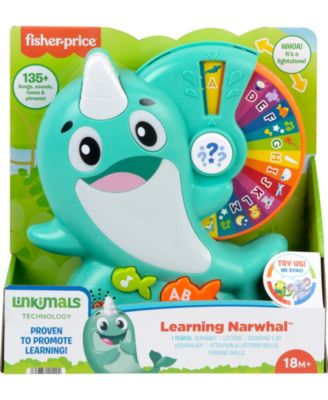 Fisher Price Linkimals Narwhal Interactive Electronic Learning Toy 