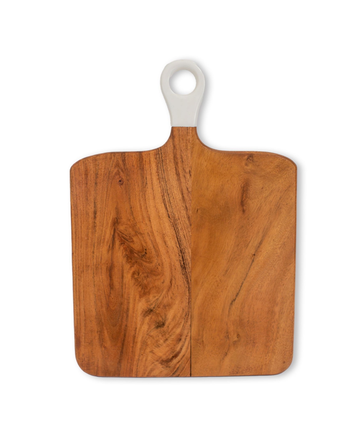 Jeanne Fitz Wood Plus Collection Acacia Wood Square Charcuterie Board, Medium In Brown And White