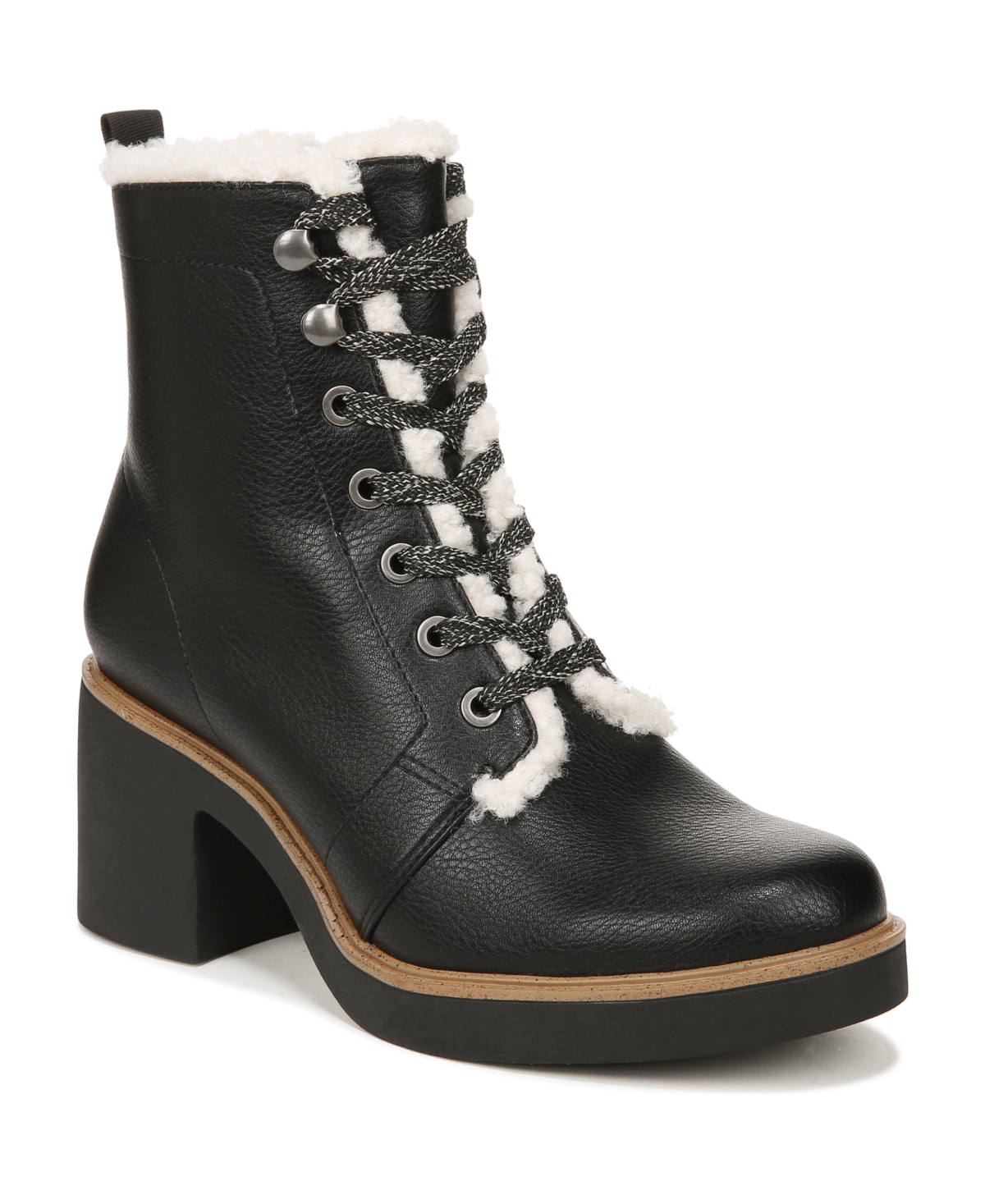 Rhodes Cozy Cold Weather Boots - Black Faux Leather