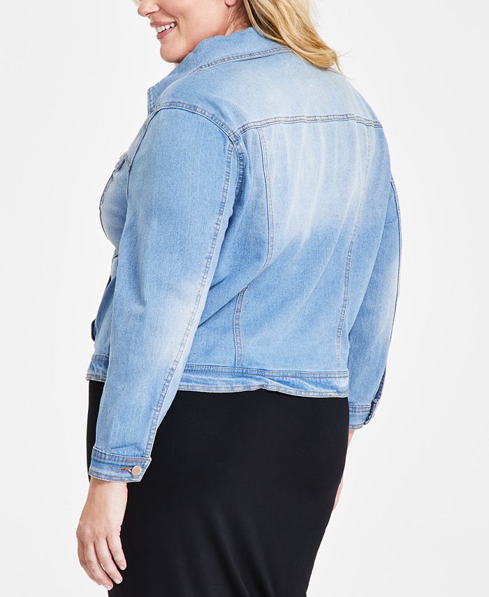 Dollhouse Trendy Plus Size Denim Jacket Macy's