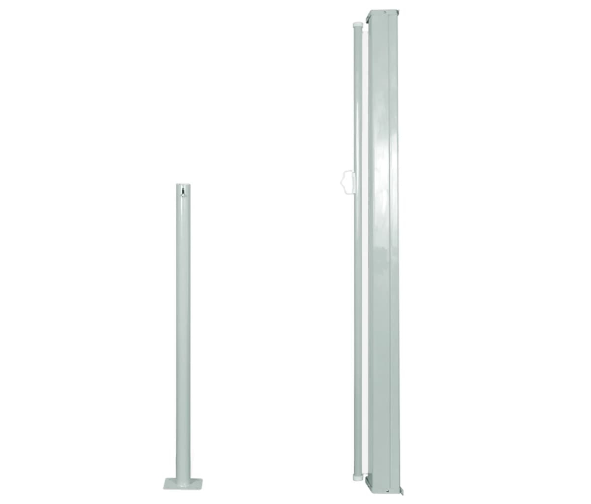 vidaXL Retractable Side Awning Cream