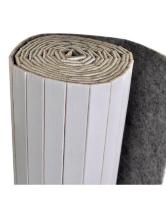 Room Divider Bamboo White 98.4"x65"