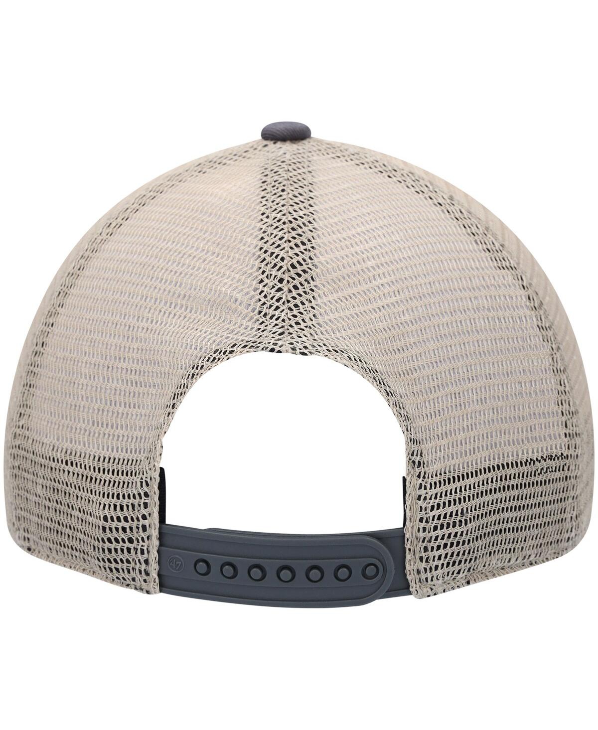 47 Brand Men's ' Charcoal, Natural Washington Commanders 90th Season Mvp Trucker Snapback Hat In Charcoal,natural