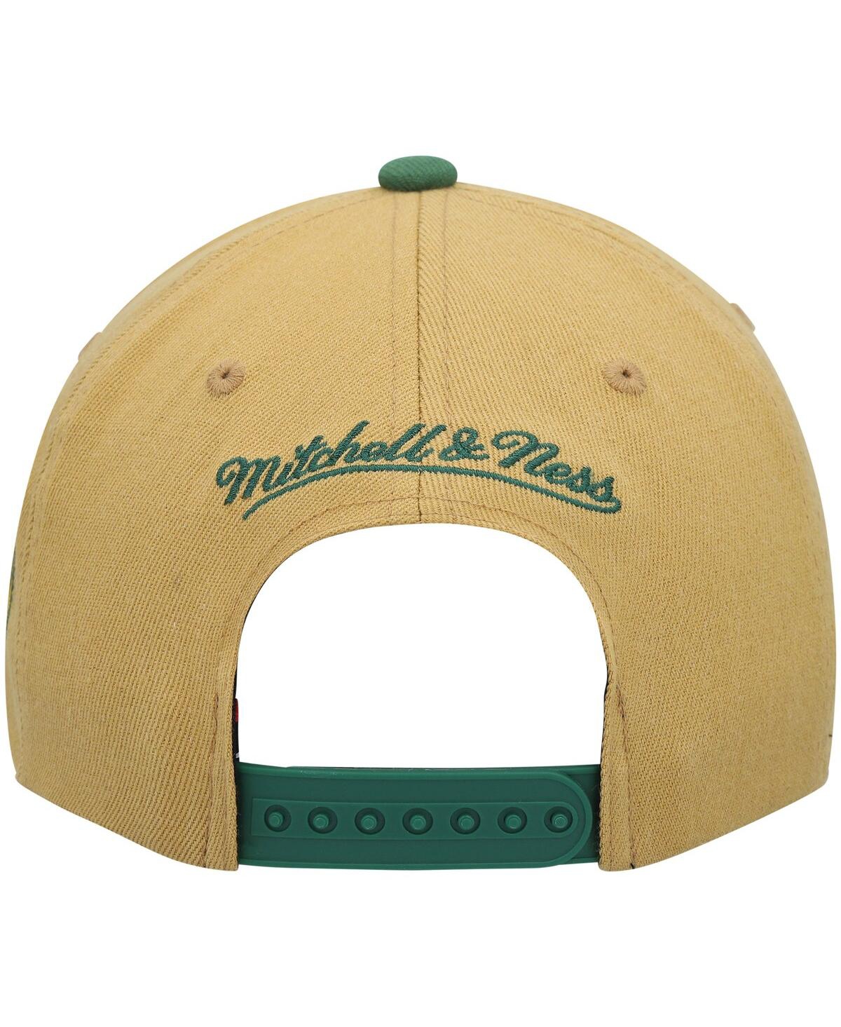 Shop Mitchell & Ness Men's  Gold Portland Timbers Team Script 2.0 Stretch Snapback Hat