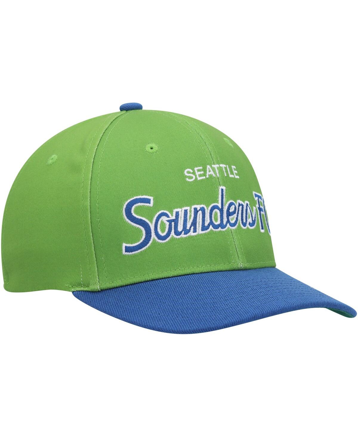 Men's Mitchell & NessSeattle Sounders Fc Team Script 2.0 Stretch Snapback Hat - Green