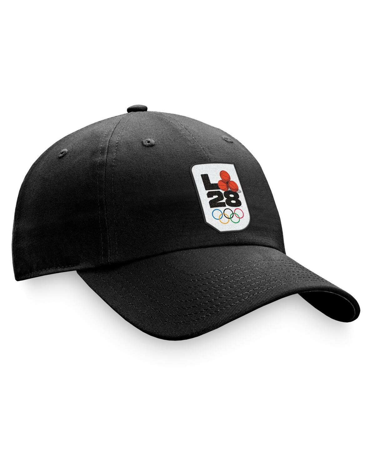 Shop Fanatics Men's  Black La28 Adjustable Hat