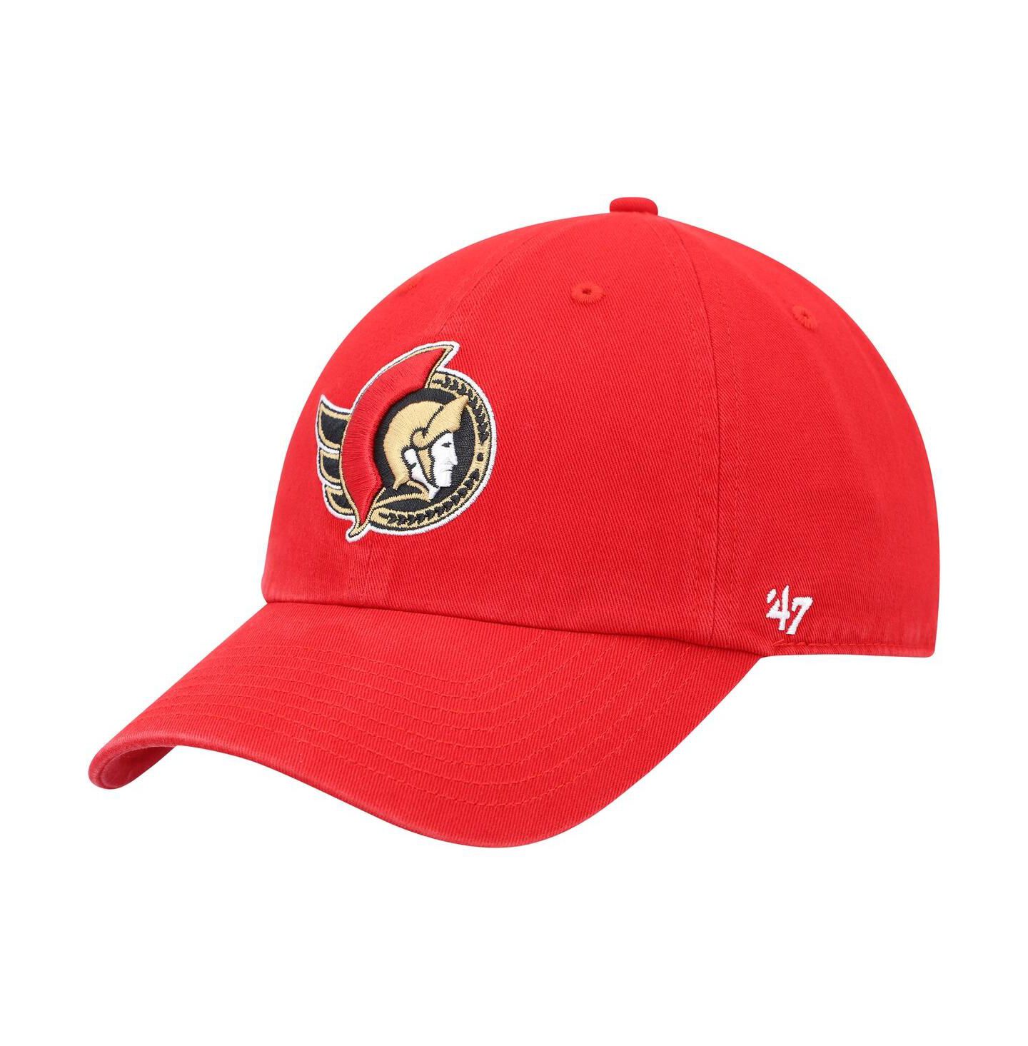 Мужская кепка '47 Brand Red Ottawa Senators Team Clean Up Adjustable Hat — фото 1