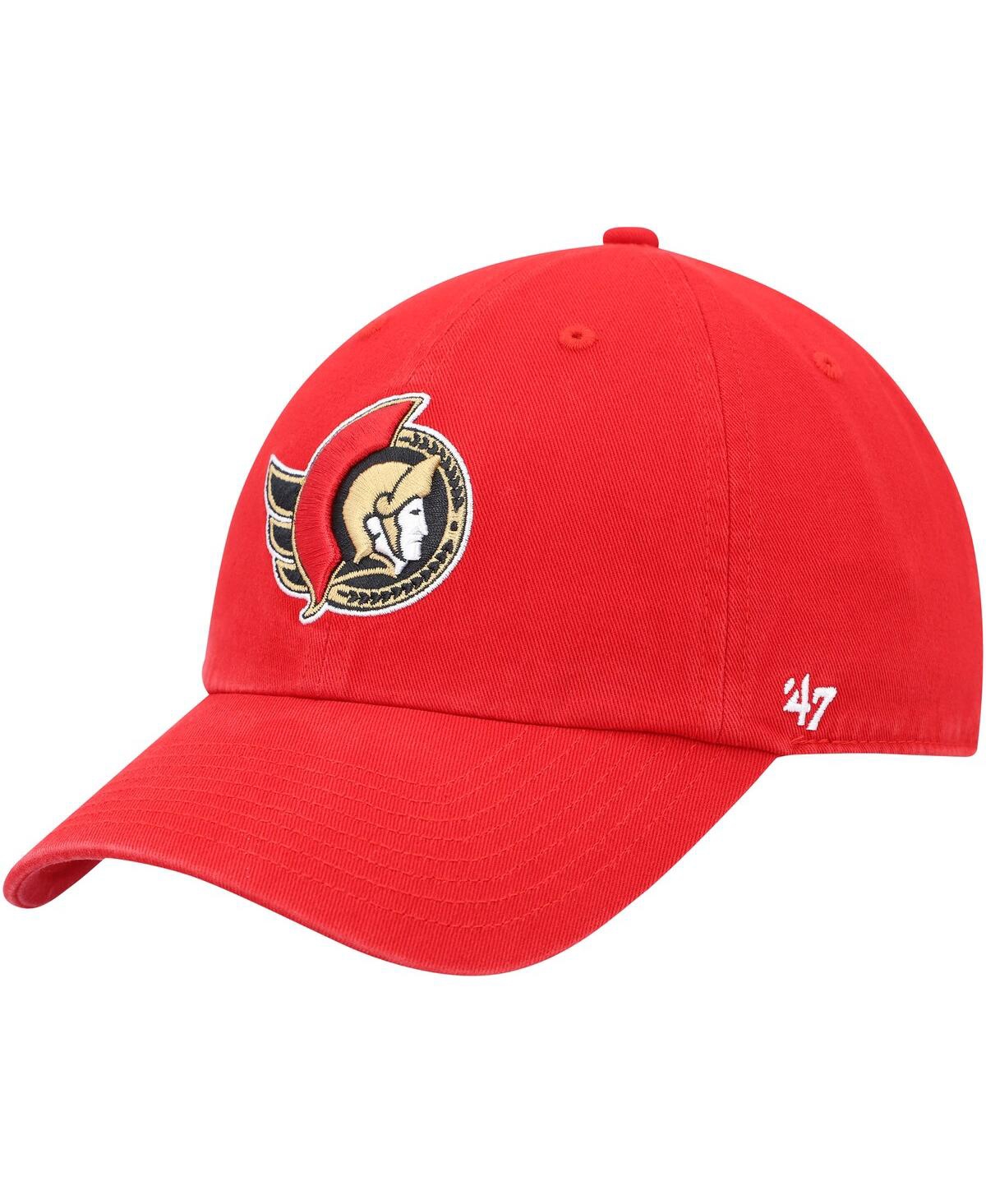 47 Brand Men's ' Red Ottawa Senators Team Clean Up Adjustable Hat