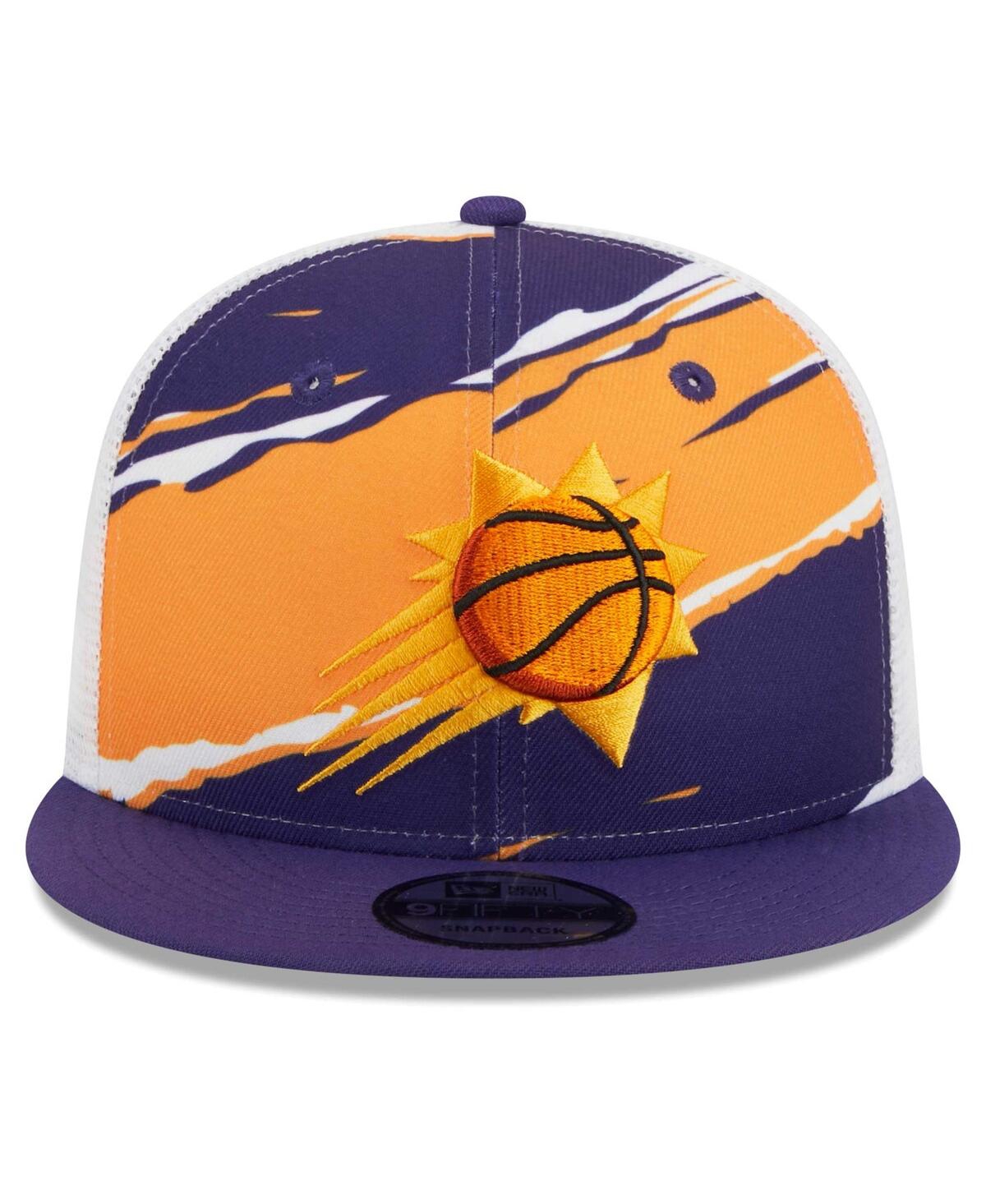 New Era Men's  Purple, White Los Angeles Lakers Tear Trucker 9fifty Adjustable Hat In Purple,white