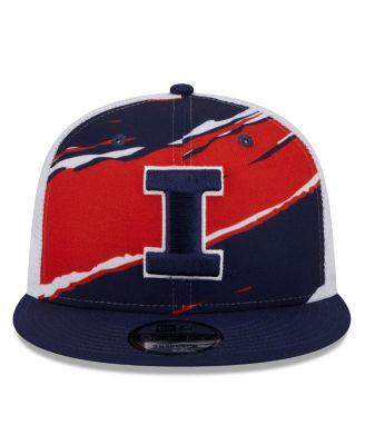 Men's Navy Illinois Fighting Illini Tear Trucker 9FIFTY Snapback Hat