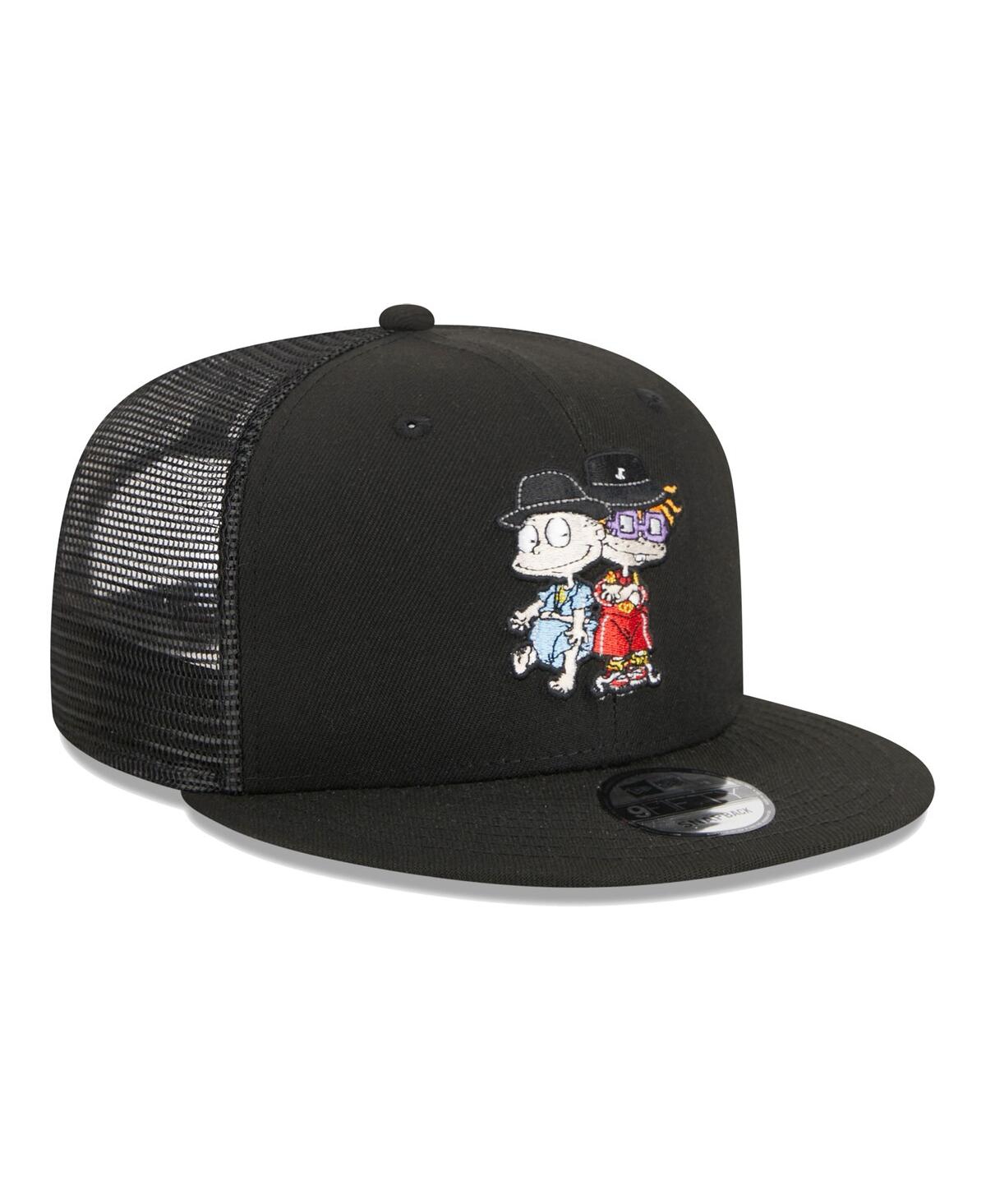 New Era Men's  Black Rugrats Tommy & Chucky Trucker 9fifty Snapback Hat In Black