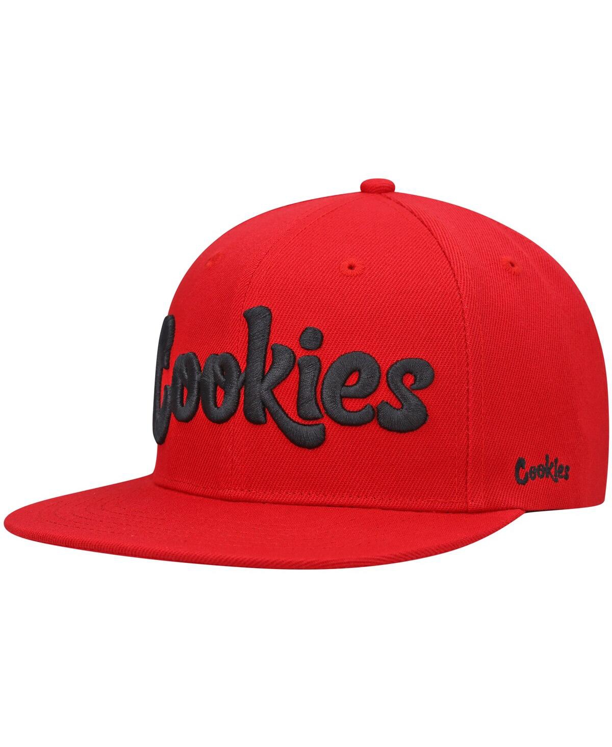 Cookies Men's  Red Original Mint Solid Logo Snapback Hat