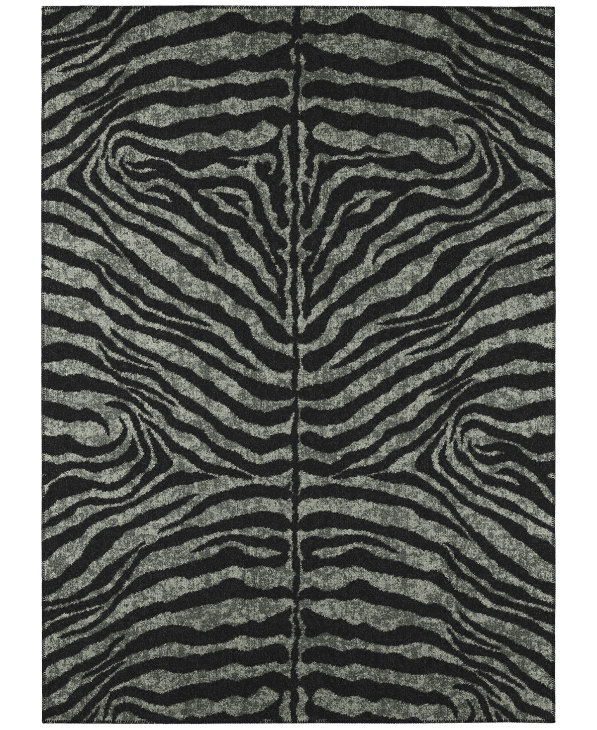 Addison Safari Outdoor Washable ASF31 8' x 10' Area Rug - Onyx