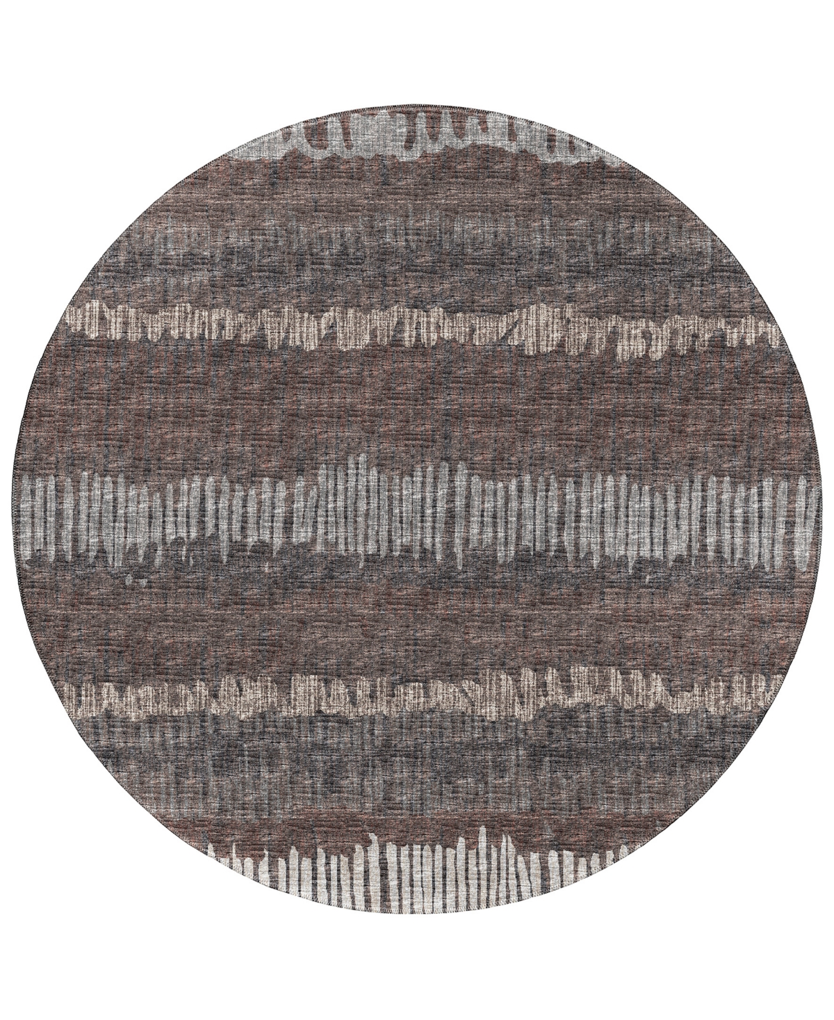 Addison Rylee Outdoor Washable ARY34 8' x 8' Round Area Rug - Brown