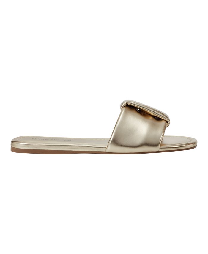 Marc Fisher Women's Finlia Almond Toe Slip-On Casual Sandals - Macy's