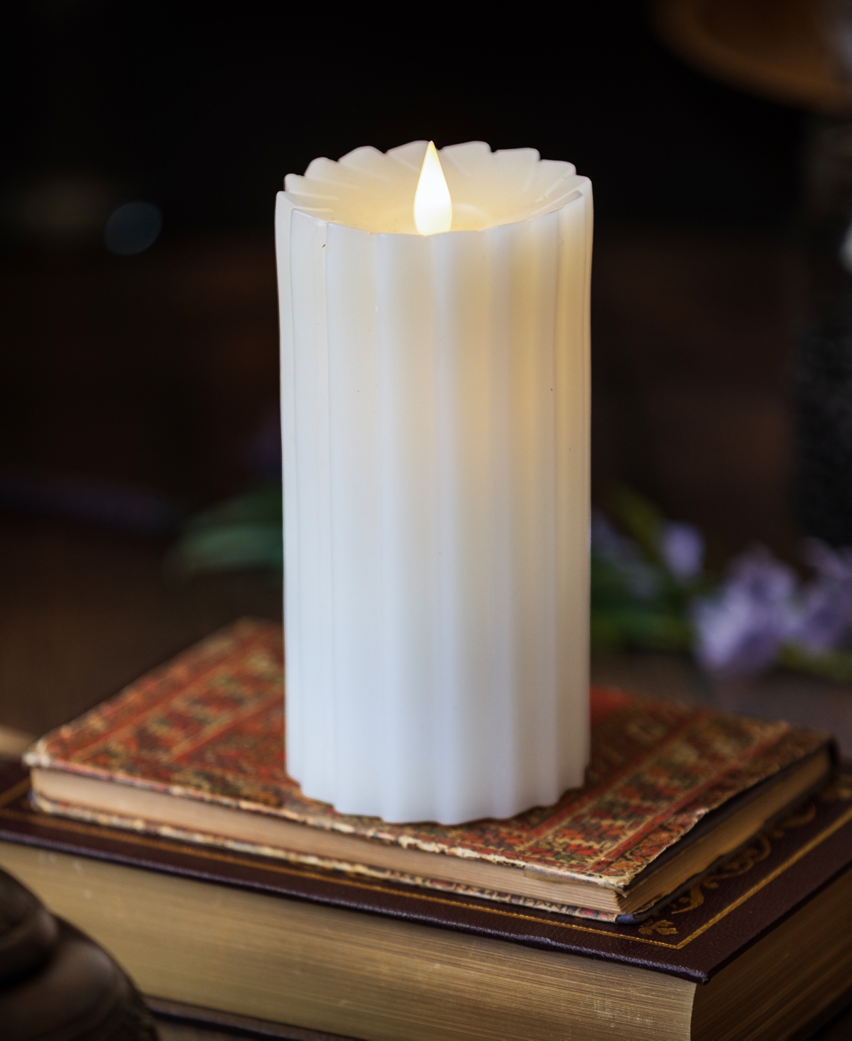 Seasonal Sutton Fluted Motion Flameless Candle 3 x 7