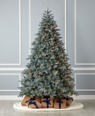 Spruce 7.5' Pre-Lit PE Mixed PVC Tree with Metal Standing, 2450 Tips, 500 Warm LED, EZ-Connect, Remote, Storage Bag
