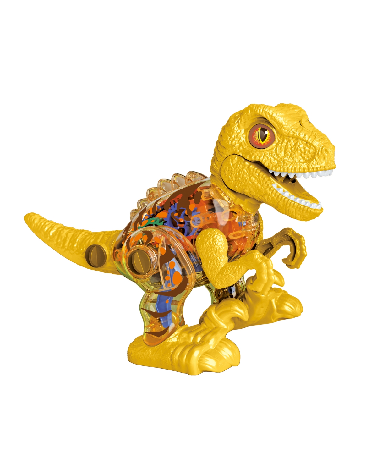 Flipo Kids' Constructosaur Dinosaur Motorized Diy Playset In Yellow