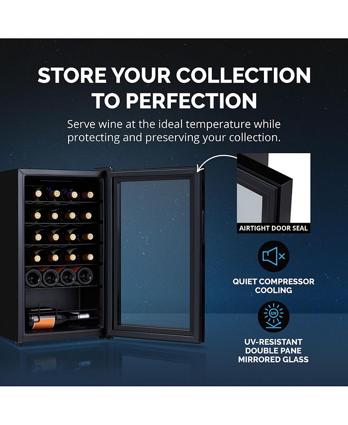 Newair Shadow Series Wine Cooler Refrigerator 24 Bottle, Freestanding