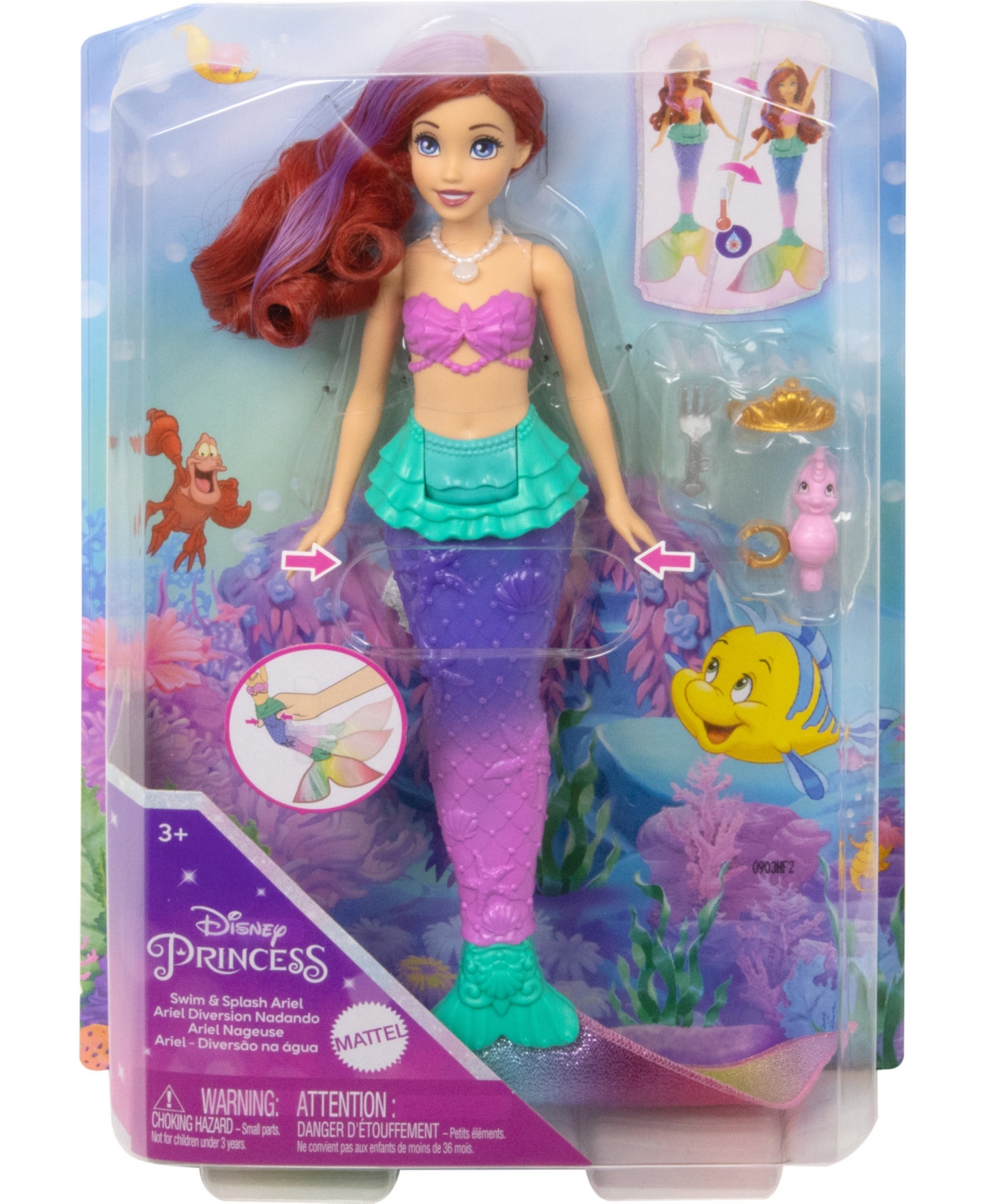 Shop Disney Princess Swim & Splash Ariel Doll In Multi-color
