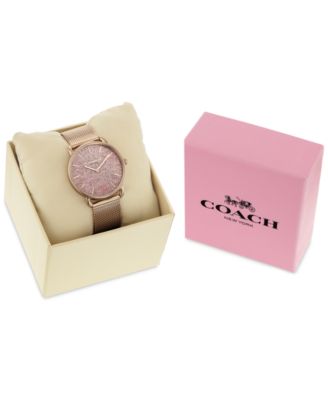 COACH Women's Elliot Breast Cancer Awareness Glitter and Carnation