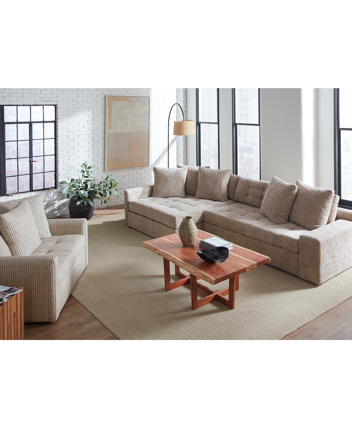 MACY'S PHERIE 51" FABRIC SWIVEL CHAIR, CREATED FOR MACY'S 