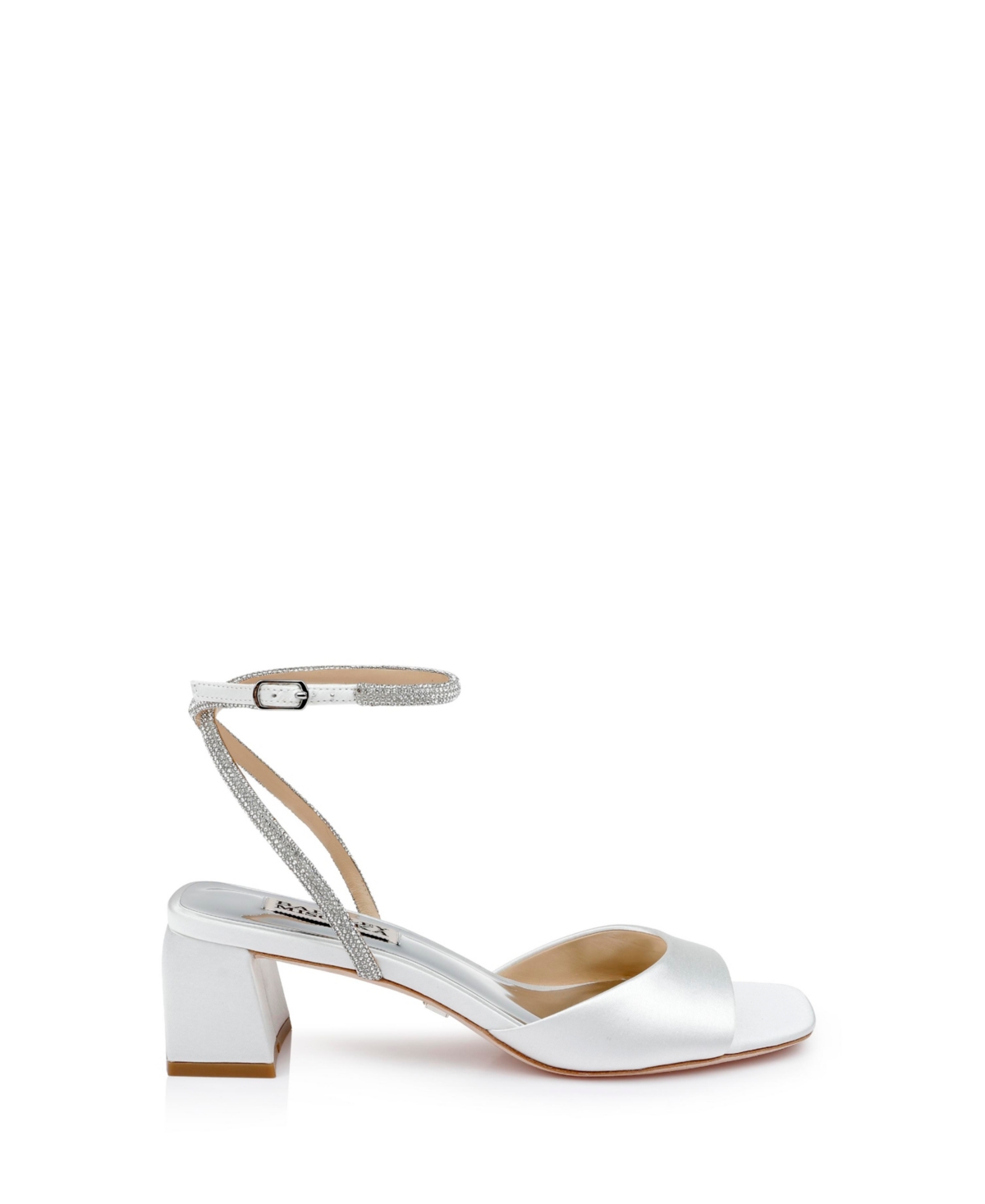 Badgley Mischka Women's Infinity Block Heel Evening Sandals -Satin