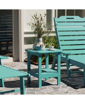 Nassau 2-Tier Adirondack Side Table, All-Weather Hdpe Indoor/Outdoor Accent Table