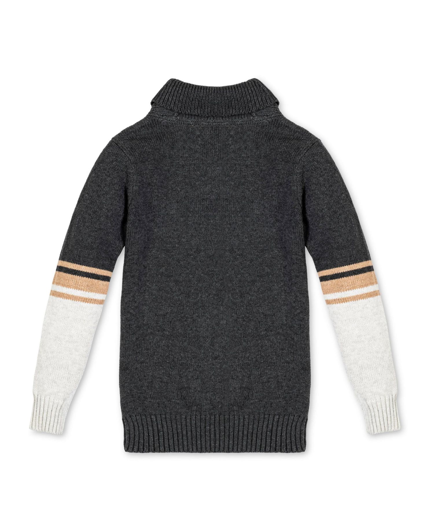 Baby Boys Long Sleeve Striped Shawl Collar Sweater