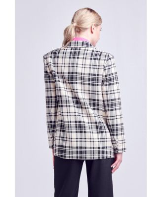 Women's Statement Plaid Blazer