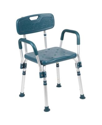 300 Lb. Capacity Quick Release Back & Arm Shower Chair - Navy