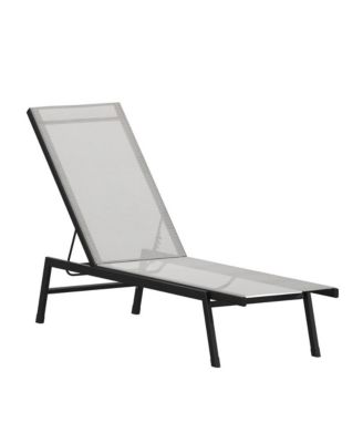 Braelin Textilene Adjustable 5 Position Patio Chaise Lounge And Metal Frame